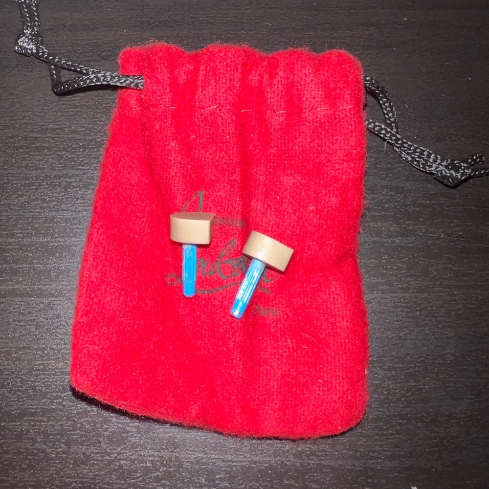 Christian Louboutin Lady Peep heel tips.